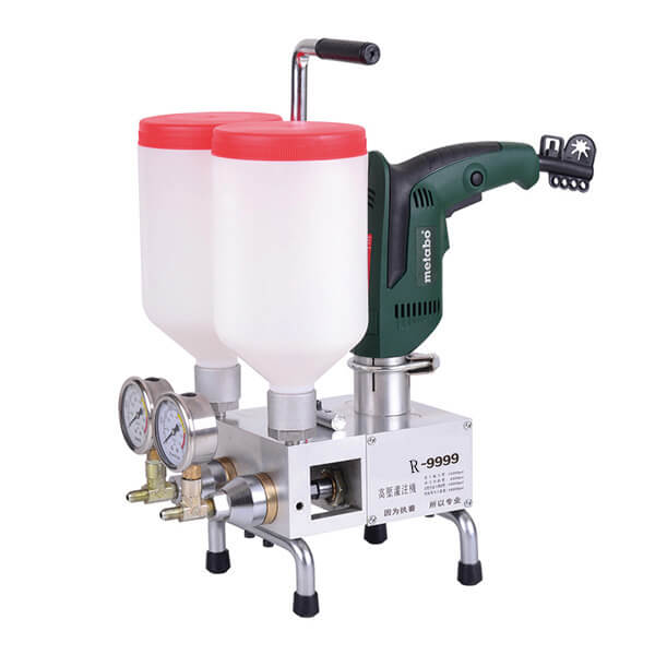Two component injection grouting machine
